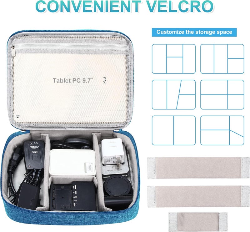 CILLA Electronics Organizer Travel, Travel Cord Organizer Case, Compact Electronics Accessories Bag for Cable, Cord, Charger, Phone - Image 3
